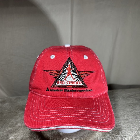 Novo Nordisk Red Strider Hat American Diabetes Association Red Adjustable Cap